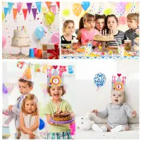 Handmade Birthday Party Hat Children Day Gift Interchangeable Numbers Crown Adjustable Size Birthday Party Decor for Kids