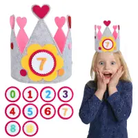 Children DIY Crown  Creative Handmade Birthday Party Hat Children Day Gift for Girls Boys Birthday Party Decor