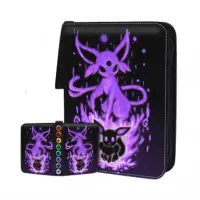 400 PU Material Protective Cards Card 4 Pocket Portable Collector Album with 50 Removable Sleeves Collection Book with Zipper