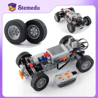 4WD RC Cars Chassis Electric Set Four-Wheel Drive Technical Chassis Bricks IR Remote Control Reciever MOC Parts Kit for legoeds