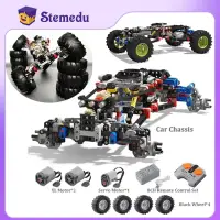4WD RC Car Chassis Electric Drive Climbing Car Off-Road Technical with Suspension Shocks 8CH APP Remote Control MOC PF 8882 8878