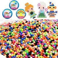 300pcs Bead Refill Packs Hama Beads Toys Jigsaw Puzzle Magic Water Sticky Beadbond Fuse Beads  Beads Set  Handmade Puzzle
