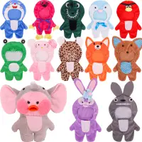 Kawaii Animal Clothing for 30Cm Yellow Duck Doll Clothes lalafanfan Accessories Plush Jumpsuit Panda/Elephant Shape Girl Gift
