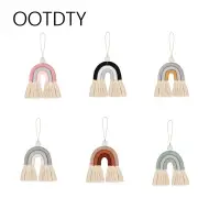 Nordic Handmade Rainbow Hanging Decoration Rainbow Wall Hanging Decor Scandinavian Kids Room Decoration Accessories Room Decor