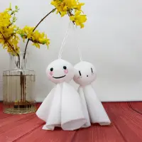 2Pcs Japanese Teruterubozu Cute Plush Sunny Doll Toy Cosplay Pendant Hanging Ornament Keyring Decoration Gift for Girls