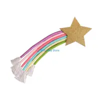 29EE Nordic Hand-woven Macrame Lucky Star Rainbow Tapestry Christmas Hanging Decor