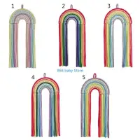 29EE Hair Bows Storage Belt Rainbow Wall Hanging Decor for Girls Hair Clips Barrette Hairband Hanging Strip Holder
