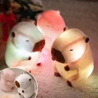 25cm Cute Light Capybara Plush Toy Kids Bedside Capibara Stuffed Baby Animals Doll Children's Fluffty Toy Gift Home Decor