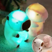 25cm Cute Light Capybara Plush Toy Kids Bedside Capibara Stuffed Baby Animals Doll Children's Fluffty Toy Gift Home Decor