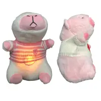 Breathing Capybara Plush Doll Toys Soothing Musical Baby Sleeping Companion with Sound Light Air Bag Stuffed Toy for Kids Gift