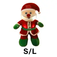 Y4UD Christmas Doll Toy Santa Tabletop Shelf Accessory Room Desk Sofa Decorations Lovely Santa Figure with Christmas Song