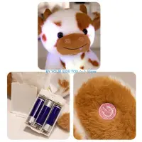 Stuffed Animal Glowing Cow Doll Couch Decors Soft Baby Toy for Toddlers Emotion Smooth Christmas Gift U6XE