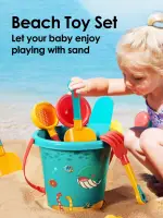18PCS Summer Beach Set Toys For Kids Digging Sand Plastic Bucket Watering Bottle Shovels Children Beach Water Game Toys Tools
