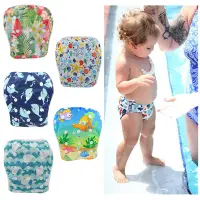 Ohbabyka Baby Swim Diaper Waterproof Adjustable Cloth Diapers Pool Pant Swimming Diaper Cover Reusable Washable Baby Nappies