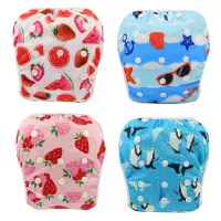 Ohbabyka Baby Swim Diaper Reusable Swimsuit Diaper Baby Shower Gifts Leakproof Adjustable Unicorn Pool Pant for Boys Girls 0-3Y