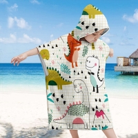 Kids Poncho Hooded Beach Towel Bathrobe Bath Shower Swim Pool for Girls Boys Kid