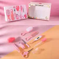 10PCS/Set Baby Health Care Kit Kids Nail Hair Health Care Thermometer Grooming Brush Clipper Teether Toothbrush Baby Essentials