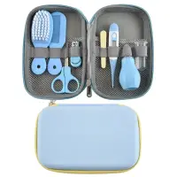 Baby Nasal Aspirator Nail Scissors Cartoon Set Daily Cleaning Supplies Care Bag Baby Care EVA Bag Eight-piece Set