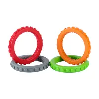 Baby Chewing Toys Teether Rings Wristband Infants Sensory Teething Bracelet Silicone Chews for Autism ADHD Children Gift