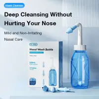 330ML Nasal Wash Sinusitis Nose Cleaner for Adults Child Allergic Rhinitis Treatment Nasal Irrigator Neti Pot Nose Cleaning Tool