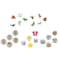 5Pcs Potty Training Stickers Animals Toilet Targets Sticker Reusable Potty Targets Color Changing Pee Targets for Training