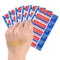 100pcs/pack Nonwovens Band Aid Patch for First Aid Strips Tape Sticking Plaster Waterproof Woundplast Adhesive Bandages