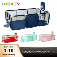 Imbaby cercadinho para bebês, tamanho grande, barreira de segurança infantil, bolas secas, piscina, meia para recém-nascidos, pa