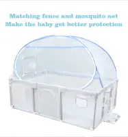 Imbaby cercadinho infantil com protetor de espuma, cerca de segurança para bebês, cercadinho infantil com mosquiteiro, parque in