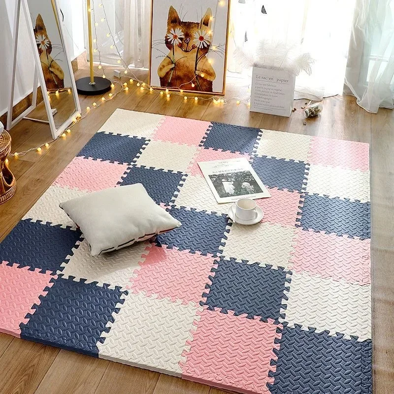 12pcs Baby Activity Carpet Foam Spliced Educational Play Mat for 0-6m Infants Soundproof Kids Room Floor Tiles 30x30x1CM