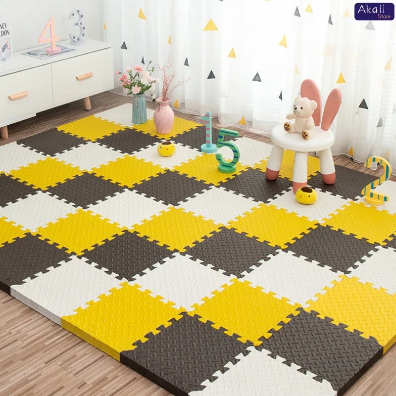 12pcs EVA Foam Baby Play Mat Sports and Fitness Interlocking Puzzle Rug Toy Soft Carpet Bedroom Living Room Decor