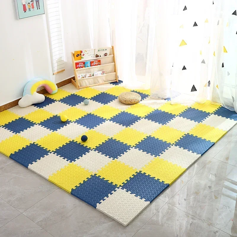 12Pcs Non-Slip Baby Puzzle Floor Kids Carpet Interlocking Exercise Rugs EVA Foam Play Mat for Children Blanket 30*30CM