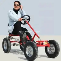 16 Inch Wheel Adult Go-Karts, With Hand Brake Teens Pedal Go Kart, Can Load 100KG