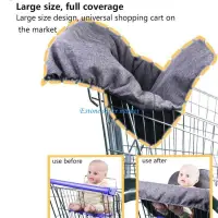 090B Comfortable Supermarket Shopping Cart Cushions Soft Seats Pad Large for Toddlers Children