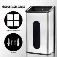 AS96-Wall Mount Grocery Bag Holder,Bag Dispenser Or Bag Saver, Easy-Access Opening Fingerprint-Proof Easy To Install