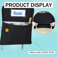 WOWFU-6Pcs Chair Storage Pocket Chair Bag Chair Pockets For Classrooms Student Chair Pockets Chair Organizer With Name Tag