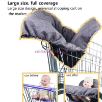 Infant Shopping Cart seats Pad Secure & Soft Toddler Grocery Cart Cushions Baby Shopping Cart Cover Soft Cushioning 4XBC