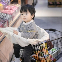 WXTD Infant Supermarket Shopping Cart Cover Print Baby Dinning Chair Protective Case