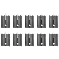 10 Pcs 21x15x11mm Black Aluminum Heat Sink for TO-220 Mosfet Transistors