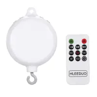 Music Box Rotary Baby Crib Bed Toy Musical Mobiles 35 Songs Music Box Remote Control Movement Bells for Kids with USB Line