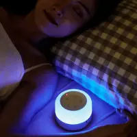 White Noise Machine with Night Light Sleeping Relaxation for Baby Portable Touch Adjustable USB Rechargeable for Home Travel
