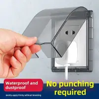 Universal 86 Type Wall Socket Waterproof Box Transparent Plate Switch Protection Cover Household Electrical Socket Accessories