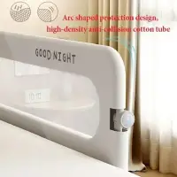 IMBABY 80CM Bed Guardrail One Click Folding Baby Safety Bed Barrier Adjustable Crib Rail Guard for Kids Bed Bumper Protective