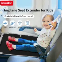 INSULAR Children's Airplane Travel Seat Extender Child Extension Pad Kids Airplane Travel Hammock Travel Bed 3-6Y