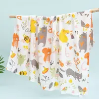 Baby Swaddle Blanket Cotton Soft 2 Layer Muslin Newborn Summer Blankets Quick Dry Kids Bath Towel Baby Stroller Blanket Cover