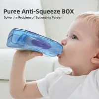 Baby Food and Juice Box Anti-Extrusion Bracket - Prevents Spills and Messes，Solve the Problem of Squeezing Puree
