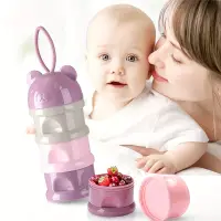 1pc Large Capacity Milk Powder Container with Strap, Baby Formula Dispenser, Portable Travel Food Storage Snack Box
